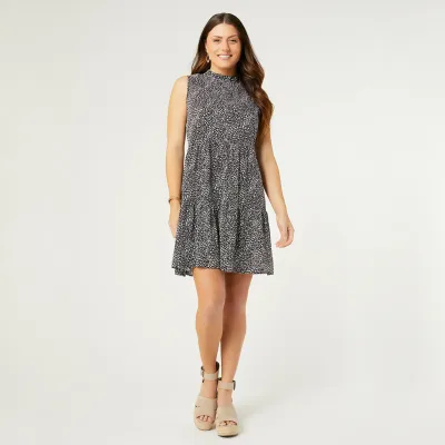 Coco + Carmen Nori Ruffle Neck Sleeveless Dress