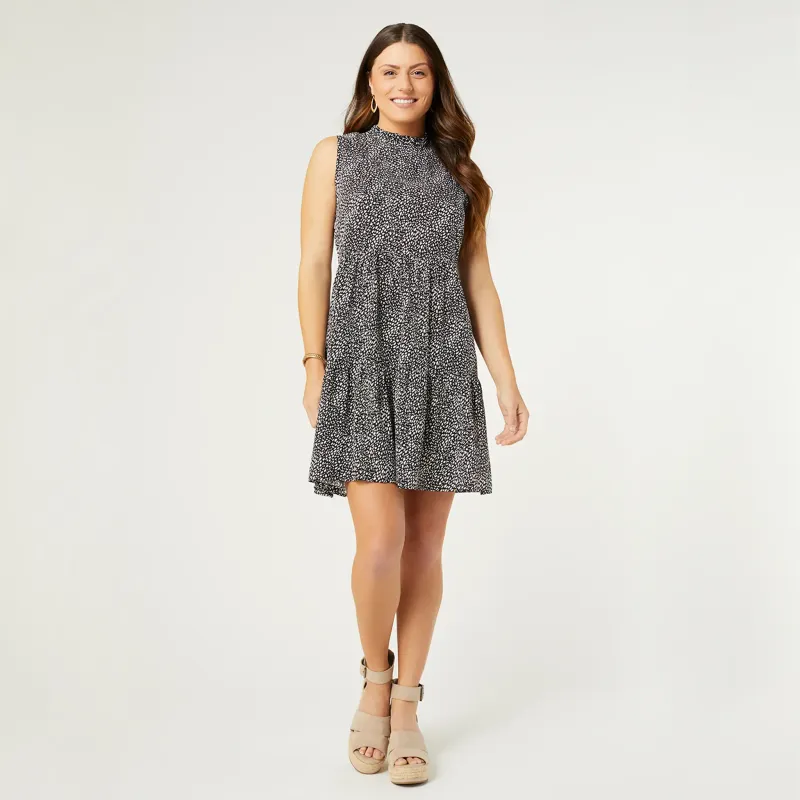 Coco + Carmen Nori Ruffle Neck Sleeveless Dress