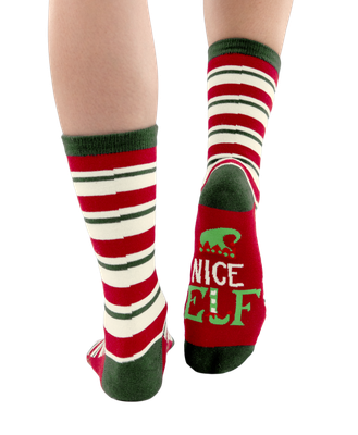 Lazy One Nice Elf Crew Sock