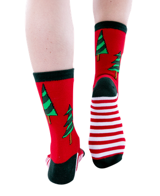 Lazy One Striped Trees Crew Sock