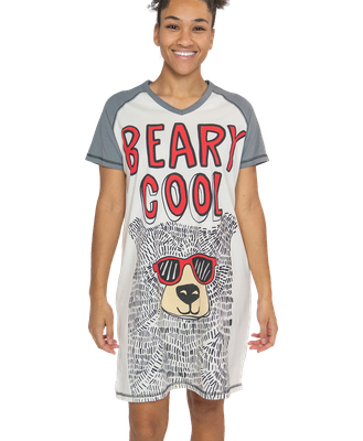 ^Lazy One Beary Cool V-neck Nightshirt