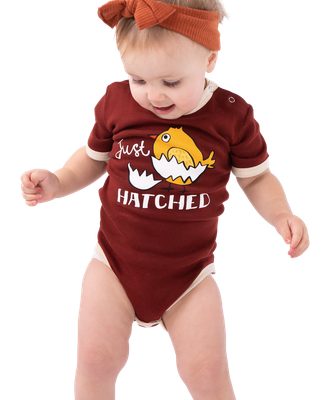 ^(P) Just Hatched Chicken Infant Creeper Onesie