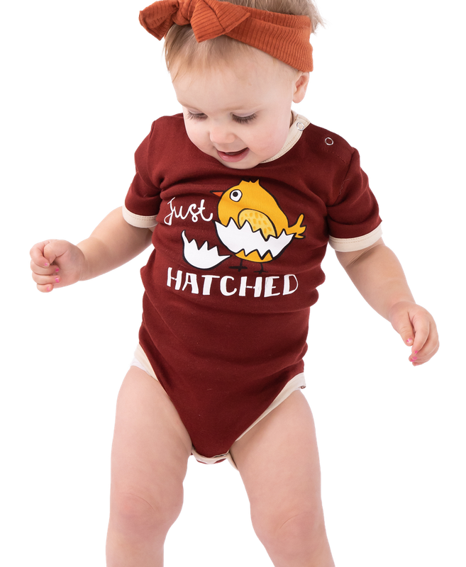 ^(P) Just Hatched Chicken Infant Creeper Onesie