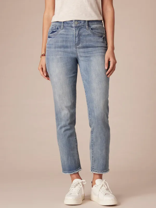 Democracy Petite AB Sol Slim Straight w/ Embr. Cascading "D":