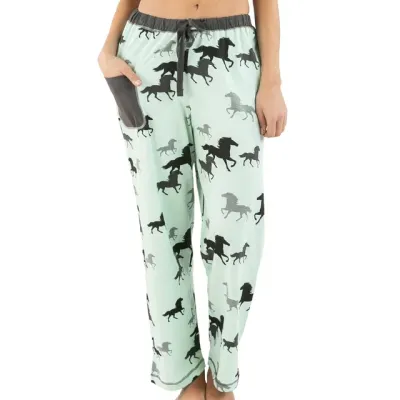 ^(P) Lazy One Mint Horse Women's PJ Pant