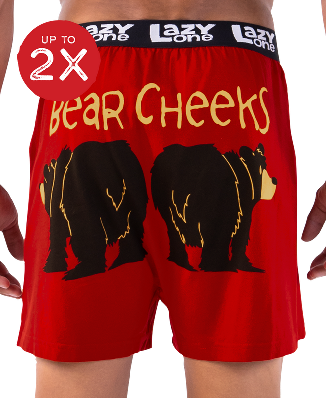 Lazy One Bear Cheeks Men's Funny Boxer