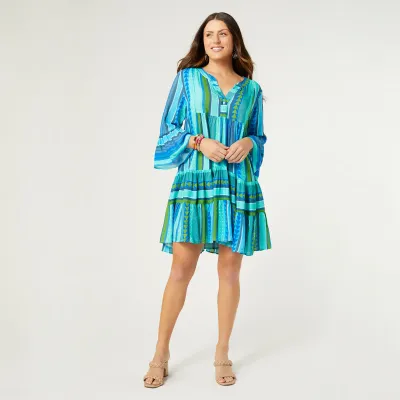 C+C Milena Ruffle Sleeve Tunic Dress
