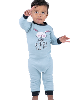 ^(P) Lazy One Some Bunny Sleepy Infant Onesie Flapjack