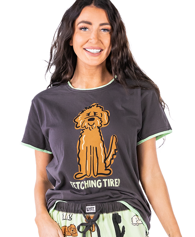 ^Lazy One Fetching Tired Women's PJ Tee