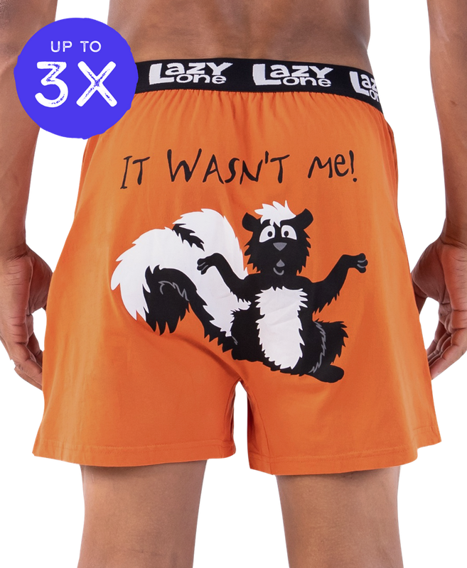 ^(P) Lazy One It Wasn't Me Orange Funny Boxer: