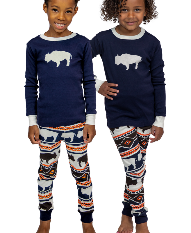 ^Lazy One Buffalo Fair Isle LS PJ Set:
