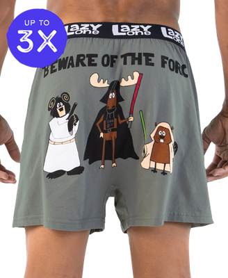 ^(P) Lazy One: Beware of the Force Men's Funny Boxer