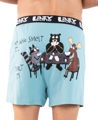 ^ Lazy One Smelt It Dealt It Men's Funny Boxer