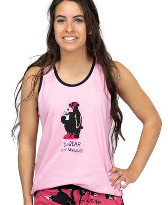 ^^(P) Lazy One Bear in the Mornings PJ Tank