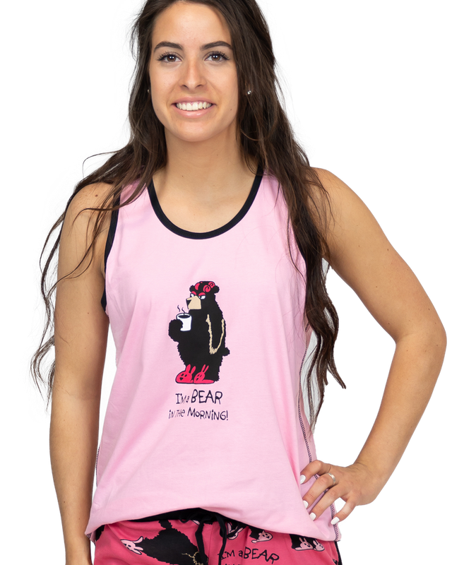 ^^(P) Lazy One Bear in the Mornings PJ Tank