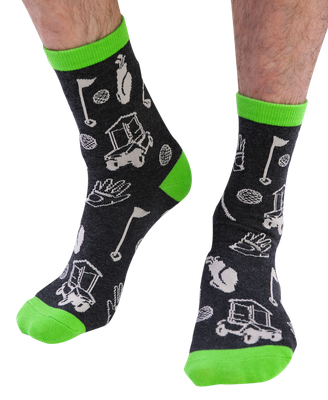 ~Grey Golf Crew Sock: