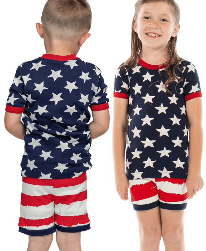 ^(P) Stars &amp; Stripes Short PJ Set