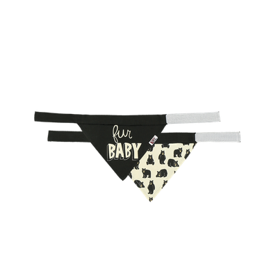 Family Bear Fur Baby Dog Velcro Bandana: