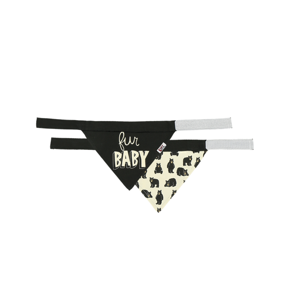Family Bear Fur Baby Dog Velcro Bandana: