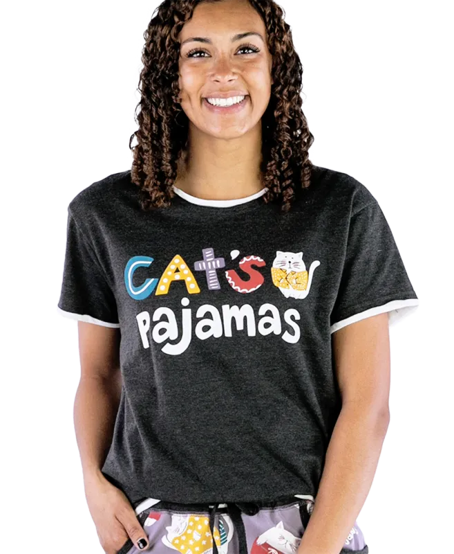 Lazy One Cat's Pajamas Women's Regular Fit PJ Tee
