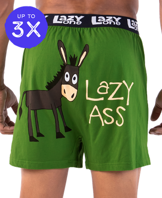 ^(P) Lazy One: Lazy Ass Men's Donkey Funny Boxer