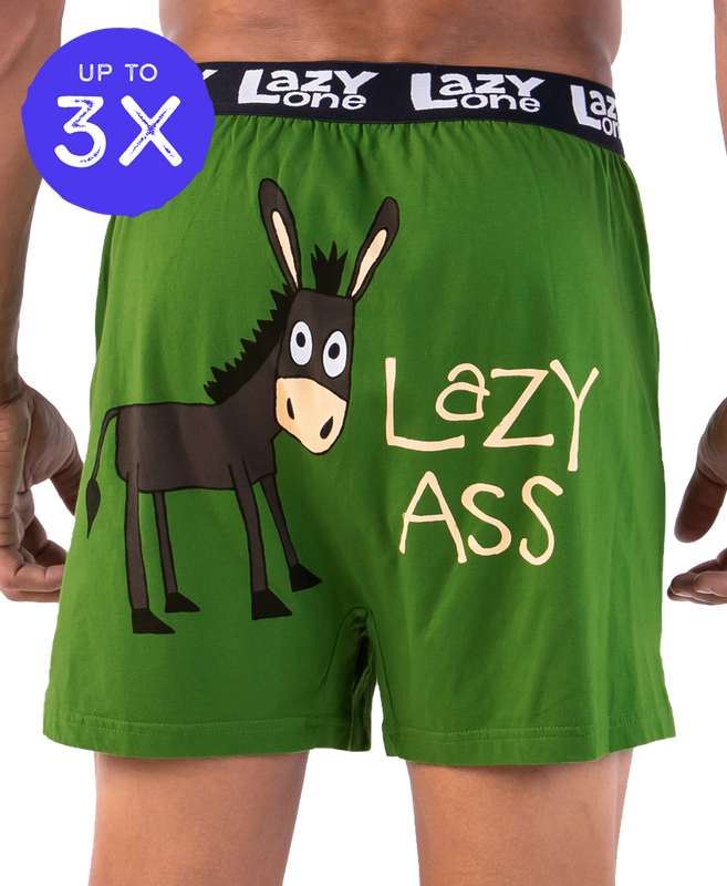 ^(P) Lazy One: Lazy Ass Men's Donkey Funny Boxer