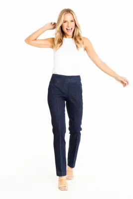 Thin Her Straight Leg Pants - Dark Denim