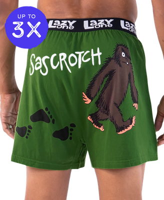 ^(P) Lazy One: Sascrotch Men's Funny Boxer