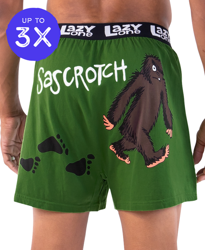 ^(P) Lazy One: Sascrotch Men's Funny Boxer