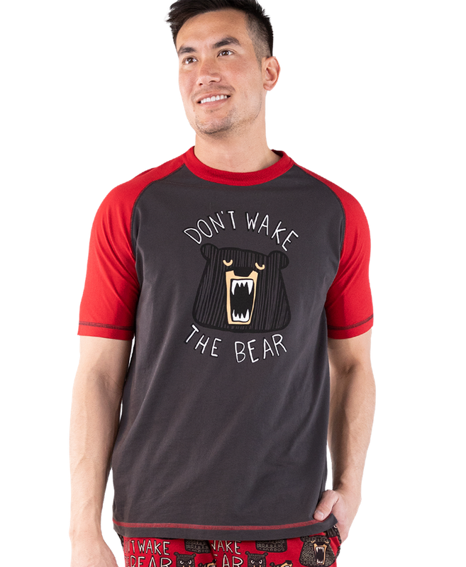 Lazy One Don't Wake The Bear Men's PJ Tee
