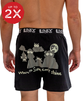Lazy One: Sun Don't Shine Men's Critter Funny Boxer