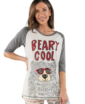 ^(P) Lazy One Beary Cool PJ Tall Tee