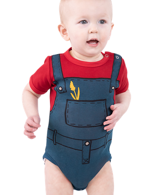 ^Lazy One Farmer Infant Creeper Onesie