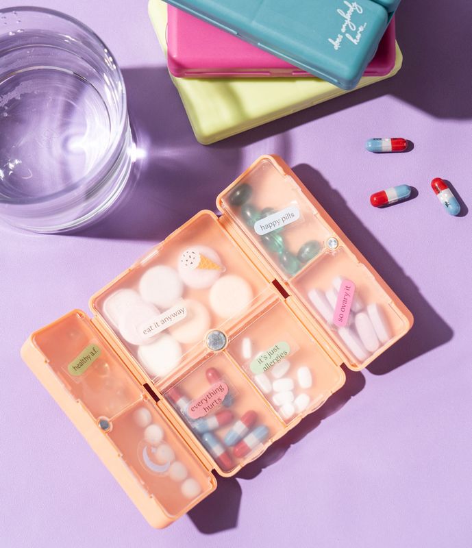Crush Everything's Fine Pill &amp; Vitamin Case