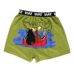 ^(P) Lazy One: Nuttn' Butt Fishin' Men's Critter Funny Boxer, Size: S