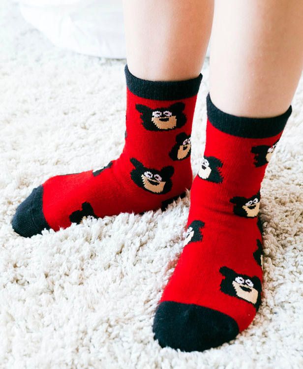 Lazy One Bear Bum Kid's Sock