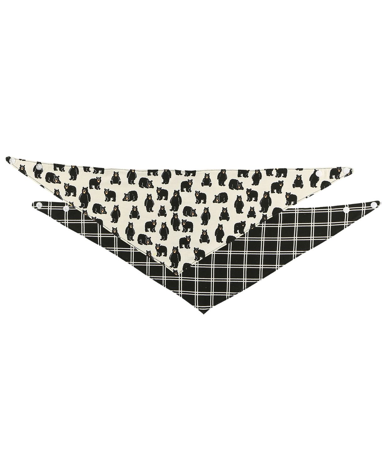Family Bear Reversible Dog Bandana:, Size: XS/S