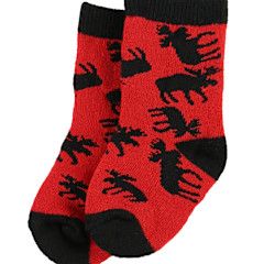 ^Lazy One Classic Moose Infant Socks
