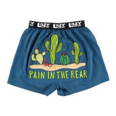 Lazy One Pain In The Rear Men's Cactus Funny Boxer, Size: S