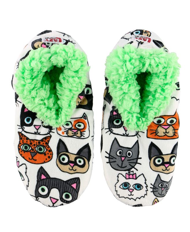 Lazy One Cattitude Cat Fuzzy Feet Slipper