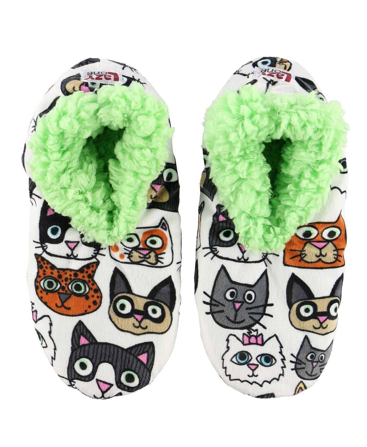 Lazy One Cattitude Cat Fuzzy Feet Slipper, Size: S/M