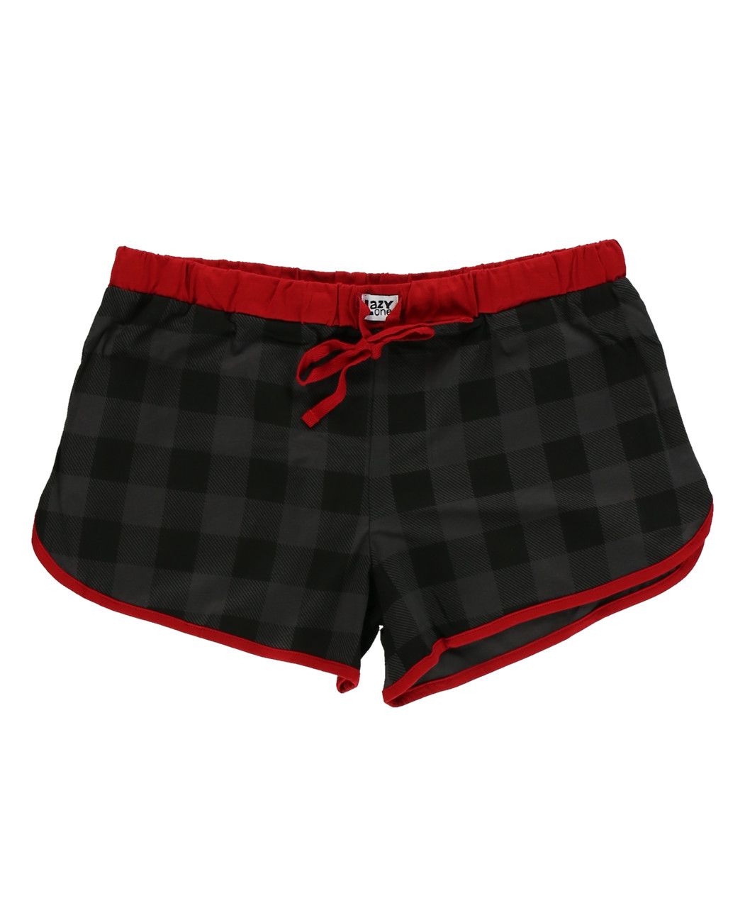 ^Lazy One Lost in My Dreams Women's Grey Plaid Shorts