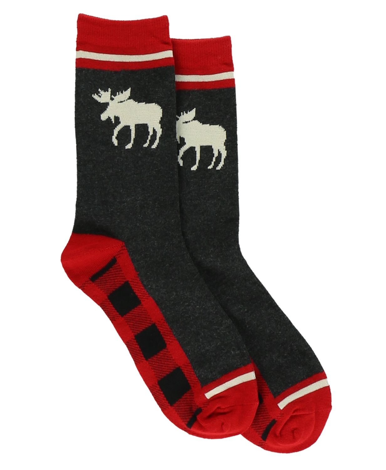 Lazy One Moose Caboose Crew Sock, Size: One Size