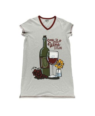 Lazy One Wining Down V-neck Nightshirt: Lazy One Wining Down V-neck Nightshirt: