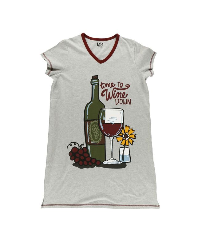 Lazy One Wining Down V-neck Nightshirt: