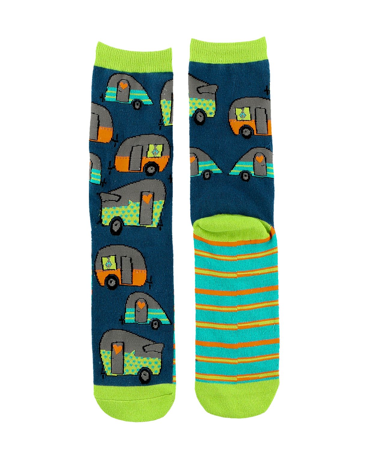 ^Lazy One Night Out Camper Crew Sock:, Size: One Size