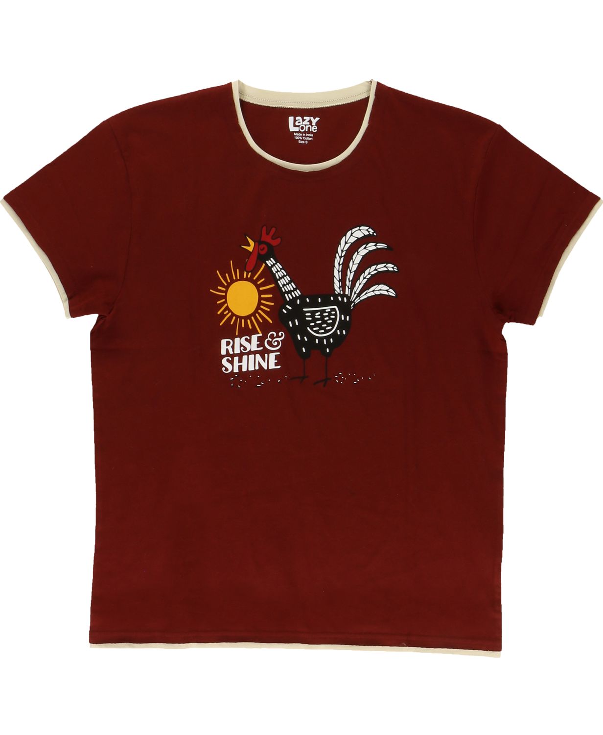 Lazy One Rise &amp; Shine Chicken PJ Tee, Size: XS