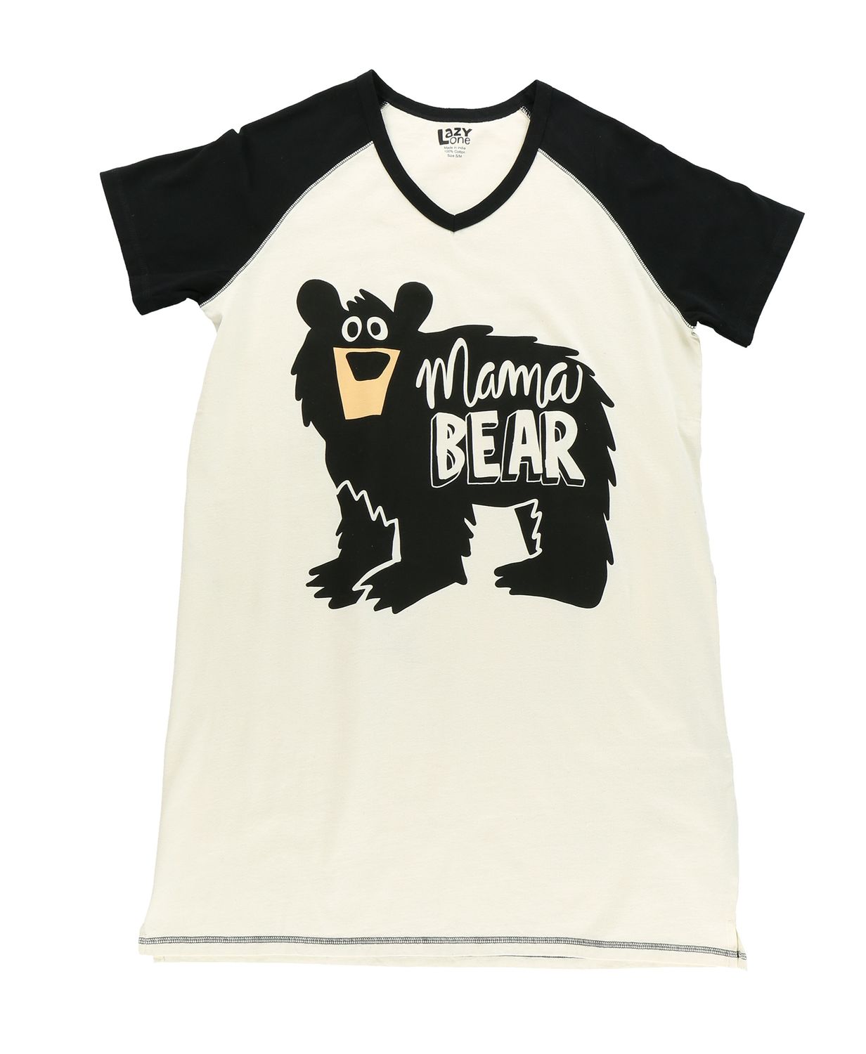 Lazy One Mama Bear V-neck Nightshirt:, Size: S/M