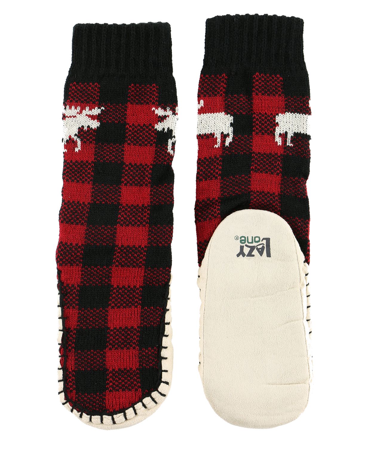 ^Lazy One Kid's Mukluks:, Design: Moose Plaid