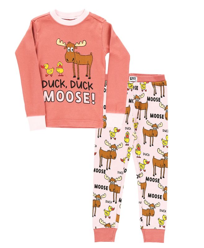 Lazy One Duck Duck Moose LS PJ Set: